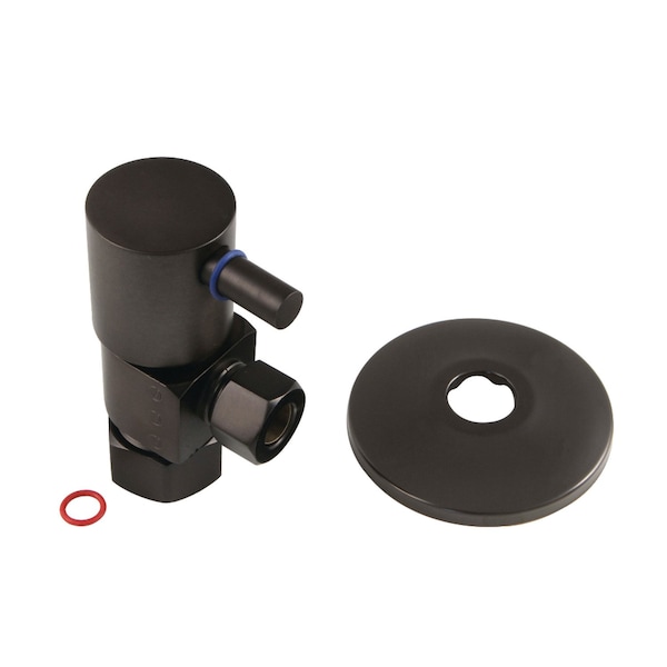 Kingston Brass 5/8"O.D x 3/8" O.D Anti-Seize Deluxe Quarter Turn Ceramic Hardisc Cartridge Angle Stop, Oil Rbd Brnz CD53305DLK - main